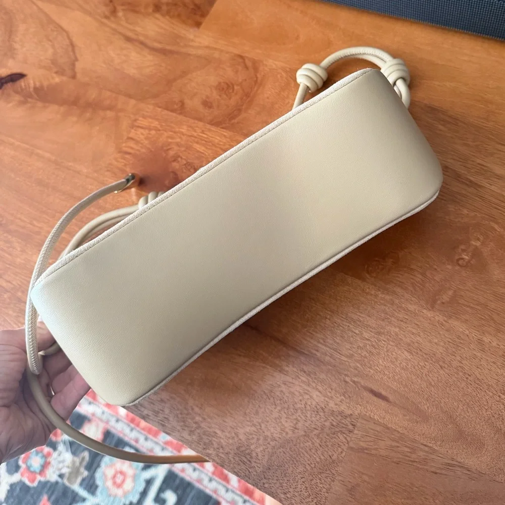 Cult Gaia Mercier Suede Shoulder Bag in Sand - Picture 4 of 10